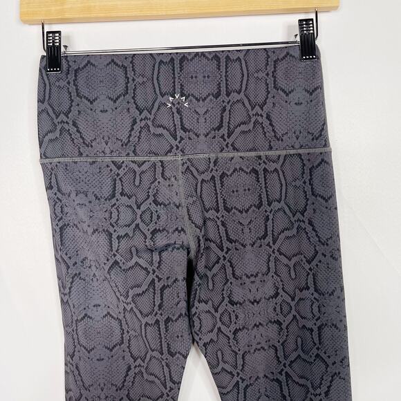 Varley XSmall XS Gray Lets Go Super High Rise Snakeprint Leggings Workout Animal - Picture 5 of 10